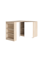 Стол-комод ПРАВЫЙ Дуб Сонома светлый - Белый