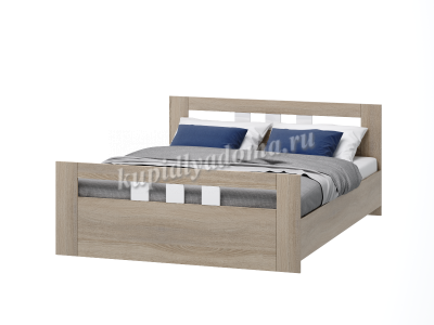 Кровать Сопрано 1.6 (Дуб сонома/Белый)