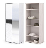 Шкаф распашной Сальма 2-х створчатый ШК-022 (Анкор светлый/Белый глянец)