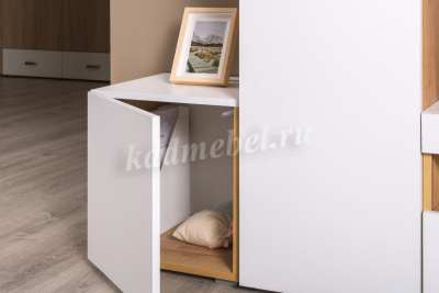 Тумба Альба (Дуб крафт золотой/Белый)