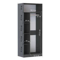 Прихожая руэлла шкаф универсальный графит серый Прихожая руэлла шкаф универсальный графит серый