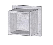 Полка квадрат Даллас (Цемент светлый)