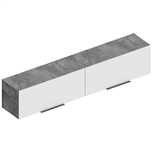 Шкаф настенный Моника 1600 (Айрон рок/Белый лофт)