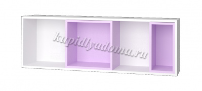 Полка навесная Рокси (Белый/Ирис)