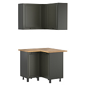 Кухня угловая Мадрид 1,0*1,0 м МДФ (Диамант серый)