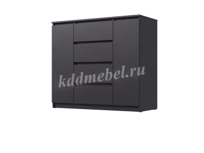 Комод Вега Люкс 2Д-4Я (Графит)