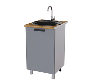 Шкаф нижний мойка 5М кухня Нагано без столешницы (Белый/Ясень анкор светлый) 