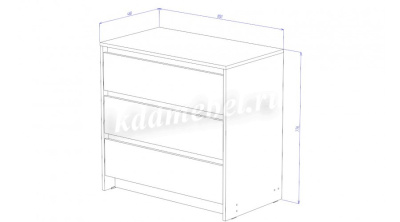 Комод Бостон 3 ящика (Дуб вотан)