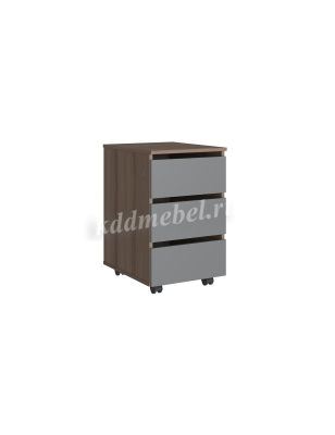 Тумба подкатная (Ясень анкор темный/Темно-серый)