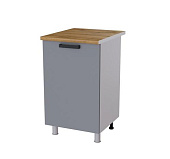 Шкаф нижний с единым фасадом 6Р кухня Кампео без столешницы (Белый/Кофе-софт)