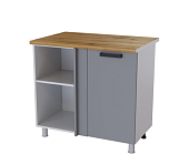 Шкаф нижний угловой евроугол УР2 кухня Кампео без столешницы (Белый/Кофе-софт) 