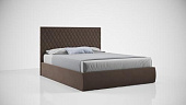 Кровать Стелла 1.4 с подъемным механизмом (Микровелюр/Шоколад)