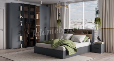 Тумба прикроватная Люмьер (Графит)