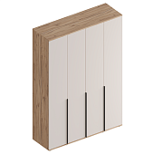 Шкаф  4-ств. Сицилия для одежды (Дуб альпийский/Тефия)