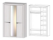 Шкаф Регина 3-х створчатый (Анкор светлый)
