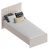 Кровать Тефия 0.9 с ортопедическим основанием (Тефия/Софт сантьяго)