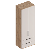 Шкаф  2-ств. Сицилия с ящиками (Дуб альпийский/Тефия)
